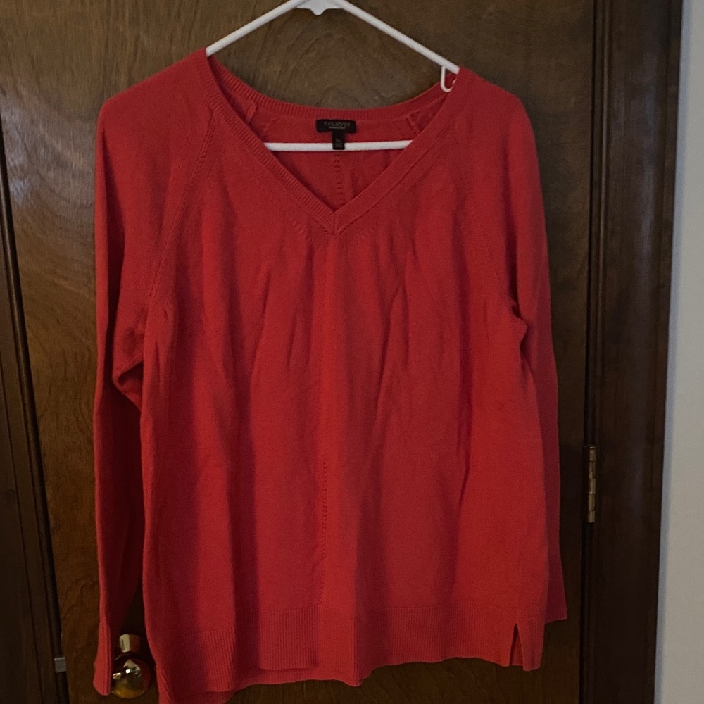 Talbots pink Long Sleeve V-Neck Top Xp